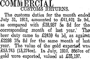 COMMERCIAL. (Otago Daily Times 1-8-1911)