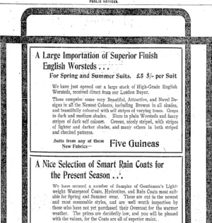 Page 2 Advertisements Column 2 (Otago Daily Times 30-8-1911)