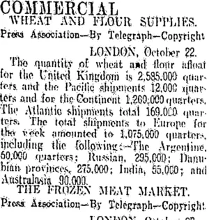 COMMERCIAL. (Otago Daily Times 24-10-1911)