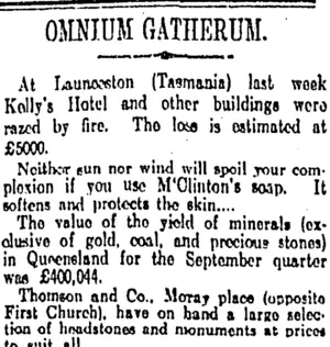 OMNIUM GATHERUM. (Otago Daily Times 18-11-1911)