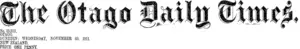 Masthead (Otago Daily Times 29-11-1911)