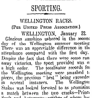 SPORTING. (Otago Daily Times 23-1-1912)