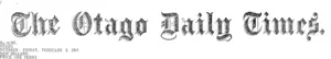 Masthead (Otago Daily Times 2-2-1912)