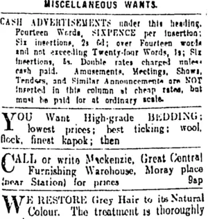 Page 8 Advertisements Column 3 (Otago Daily Times 3-4-1912)