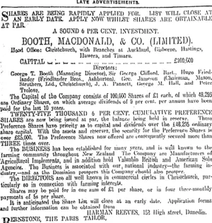 Page 12 Advertisements Column 1 (Otago Daily Times 6-7-1912)