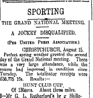 SPORTING (Otago Daily Times 16-8-1912)