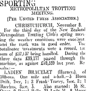 SPORTING (Otago Daily Times 9-11-1912)