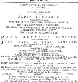 Page 16 Advertisements Column 3 (Otago Daily Times 15-2-1913)