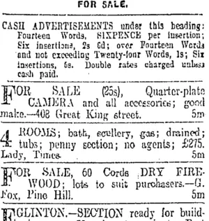 Page 7 Advertisements Column 3 (Otago Daily Times 5-3-1913)