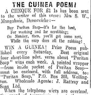 Page 5 Advertisements Column 4 (Otago Daily Times 26-4-1913)