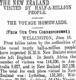 THE NEW ZEALAND (Otago Daily Times 16-6-1913)