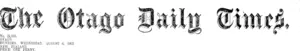 Masthead (Otago Daily Times 6-8-1913)