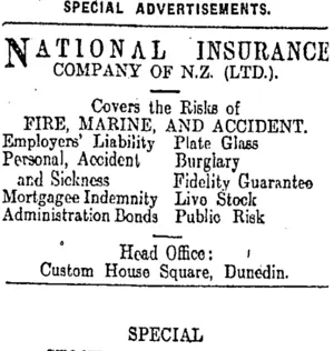 Page 4 Advertisements Column 2 (Otago Daily Times 15-8-1913)