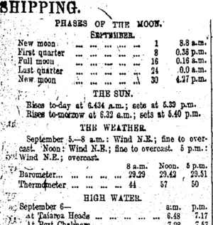 SHIPPING. (Otago Daily Times 6-9-1913)