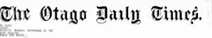 Masthead (Otago Daily Times 22-9-1913)
