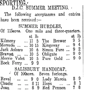 SPORTING. (Otago Daily Times 16-12-1913)