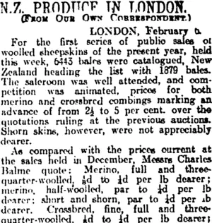 N.Z. PRODUCE IN LONDON. (Otago Daily Times 19-3-1914)
