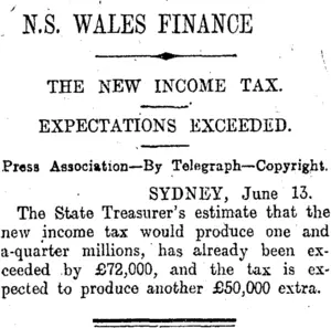 N.S. WALES FINANCE (Otago Daily Times 15-6-1914)