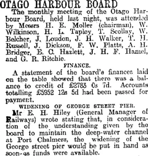 OTAGO HARBOUR BOARD. (Otago Daily Times 26-9-1914)
