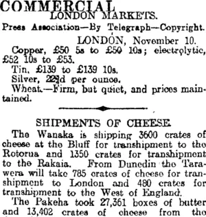 COMMERCIAL (Otago Daily Times 12-11-1914)