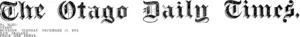 Masthead (Otago Daily Times 15-12-1914)