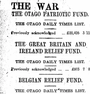 THE WAR (Otago Daily Times 30-3-1915)