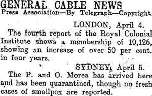 GENERAL CABLE NEWS (Otago Daily Times 6-4-1915)