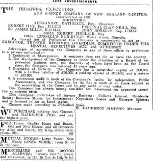 Page 6 Advertisements Column 3 (Otago Daily Times 14-5-1915)