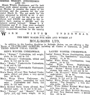 Page 6 Advertisements Column 1 (Otago Daily Times 25-5-1915)