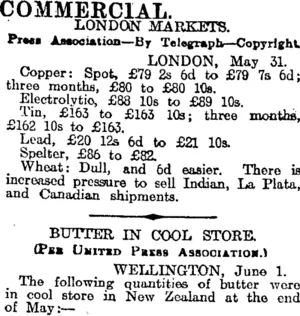 COMMERCIAL. (Otago Daily Times 2-6-1915)
