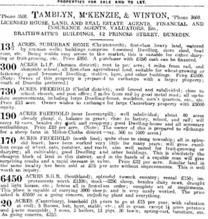Page 10 Advertisements Column 4 (Otago Daily Times 3-8-1915)