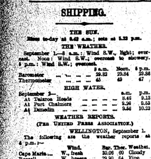 SHIPPING. (Otago Daily Times 2-9-1915)