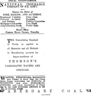 Page 8 Advertisements Column 1 (Otago Daily Times 11-9-1915)