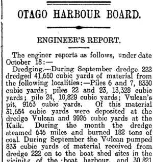 OTAGO HARBOUR BOARD. (Otago Daily Times 29-10-1915)