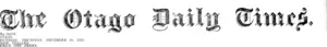 Masthead (Otago Daily Times 30-12-1915)