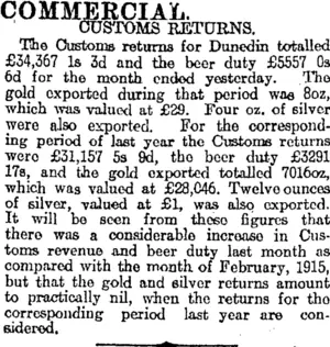 COMMERCIAL. (Otago Daily Times 1-3-1916)