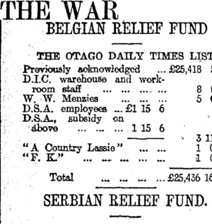THE WAR (Otago Daily Times 13-4-1916)