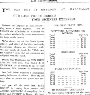 Page 10 Advertisements Column 3 (Otago Daily Times 20-5-1916)