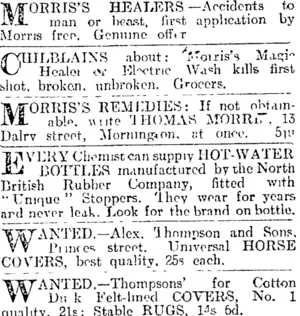 Page 6 Advertisements Column 5 (Otago Daily Times 5-6-1916)