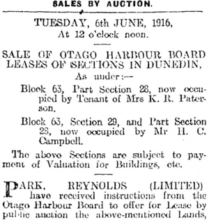 Page 10 Advertisements Column 2 (Otago Daily Times 2-6-1916)