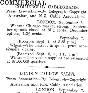 COMMERCIAL. (Otago Daily Times 8-9-1916)