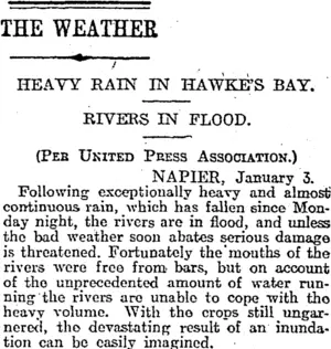 THE WEATHER (Otago Daily Times 4-1-1917)