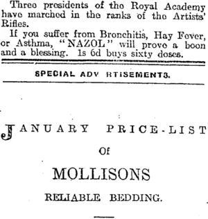 Page 4 Advertisements Column 1 (Otago Daily Times 17-1-1917)