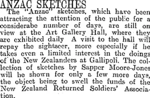 ANZAC SKETCHES (Otago Daily Times 4-4-1917)