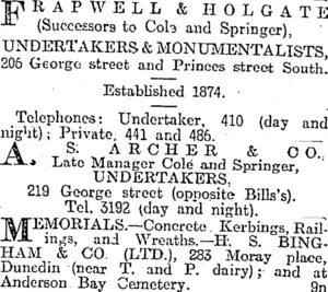 Page 4 Advertisements Column 3 (Otago Daily Times 2-4-1917)