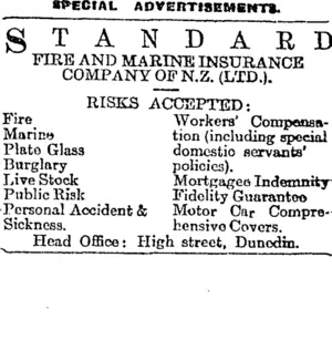 Page 4 Advertisements Column 2 (Otago Daily Times 10-7-1917)