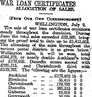 WAR LOAN CERTIFICATES (Otago Daily Times 10-7-1917)