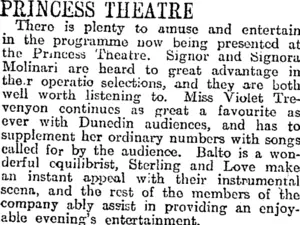 PRINCESS THEATRE (Otago Daily Times 11-7-1917)