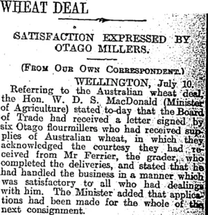 WHEAT DEAL. (Otago Daily Times 11-7-1917)
