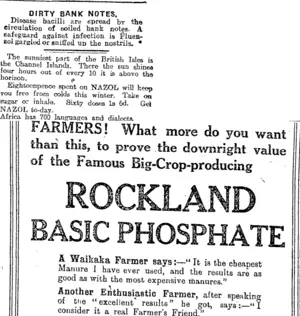 Page 8 Advertisements Column 4 (Otago Daily Times 22-8-1917)